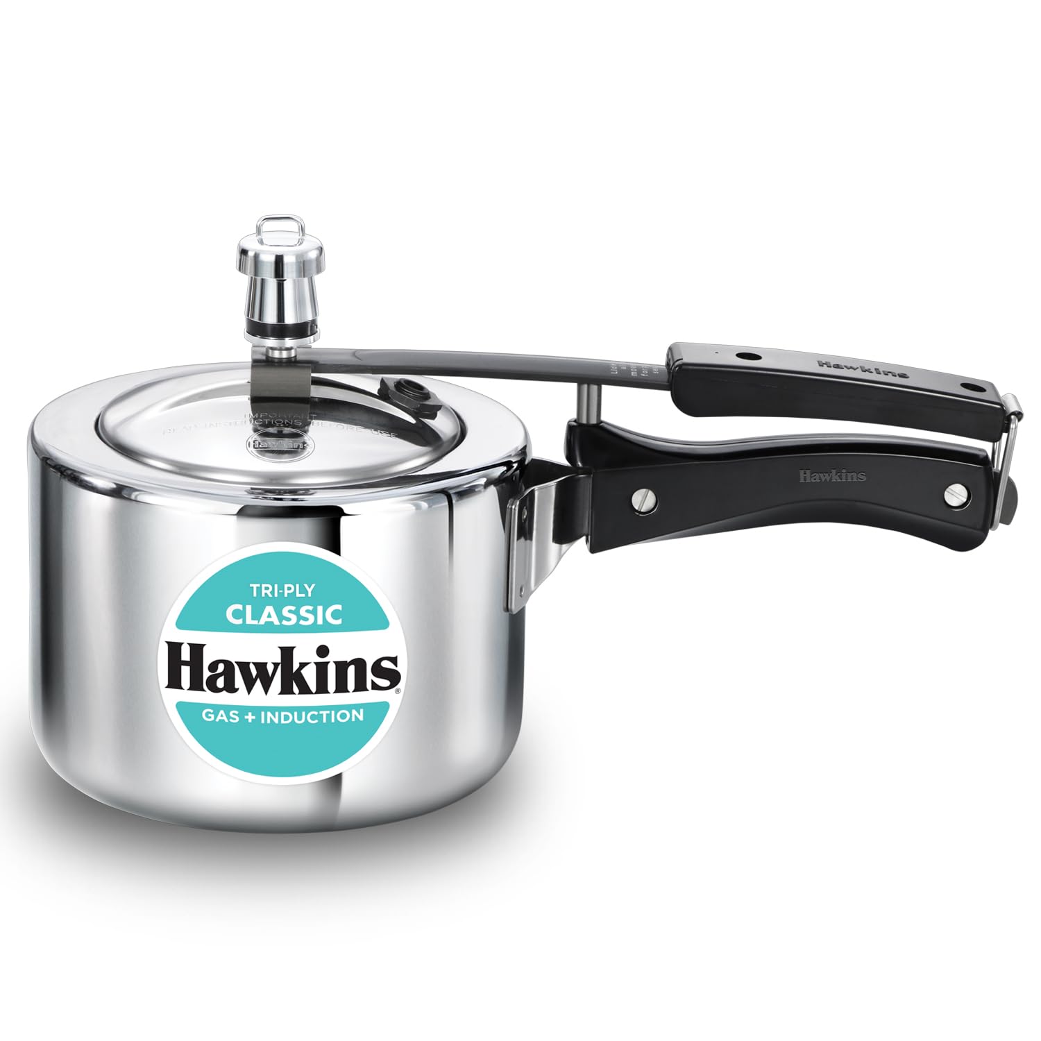 Hawkins Classic Tri-Ply Stainless Steel Pressure Cooker 2 Litre